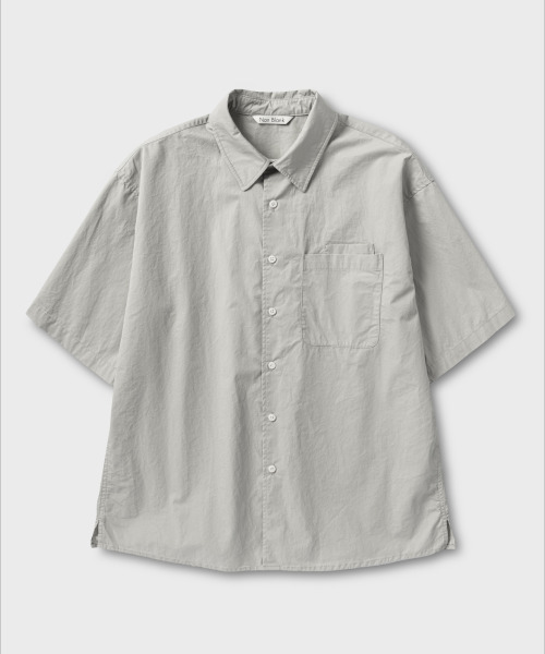 NONBLANK(ノンブランク)の「COTTON DRILL HSシャツ_LIGHT GREY(シャツ/ブラウス・メンズ・ライトグレー・MEDIUM/LARGE/X-LARGE)」の1枚目の写真