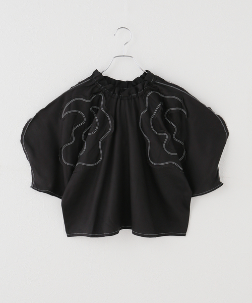 HOUGA(ホウガ)の「【HOUGA/ホウガ】SARI BLOUSE(その他トップス・レディース・ブラック・FREE)」の1枚目の写真