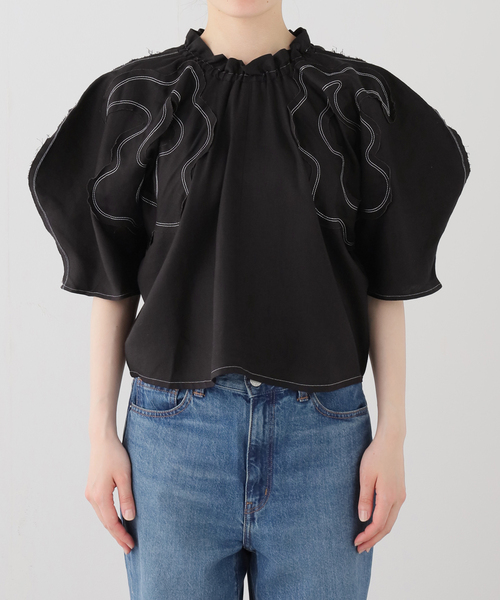 HOUGA(ホウガ)の「【HOUGA/ホウガ】SARI BLOUSE(その他トップス・レディース・ブラック・FREE)」の7枚目の写真