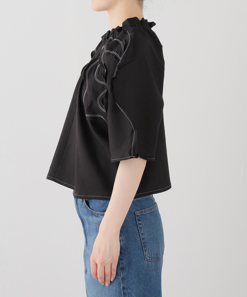 HOUGA(ホウガ)の「【HOUGA/ホウガ】SARI BLOUSE(その他トップス・レディース・ブラック・FREE)」の8枚目の写真