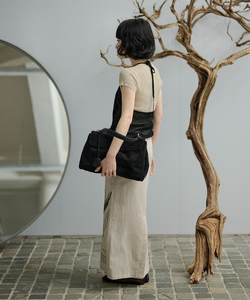 LAULEN（ローレン）の「nuance floral linen blend skirt /ニュアンスフラワーリネンブレンドロングスカート（スカート・レディース・ホワイト/ベージュ・M/S）」の22枚目の写真