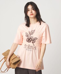 Various Timeless Arts（ヴァリアスタイムレスアーツ）の「【別注】＜Various Timeless Arts＞シャーリング プリント Tシャツ（Tシャツ/カットソー）」