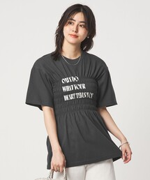 Various Timeless Arts（ヴァリアスタイムレスアーツ）の「【別注】＜Various Timeless Arts＞シャーリング プリント Tシャツ（Tシャツ/カットソー）」
