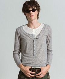 Elanque | ensemble henley L/S / アンサンブルヘンリーネックロンT(Tシャツ/カットソー)