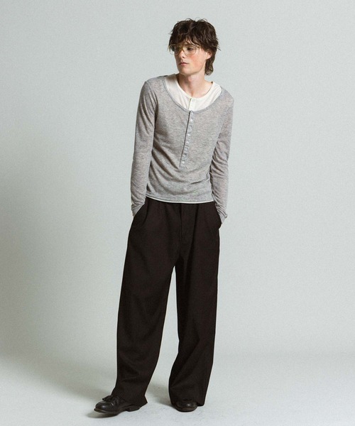 Elanque(エランク)の「ensemble henley L/S / アンサンブルヘンリーネックロンT(Tシャツ/カットソー・メンズ・ネイビー/グレー・MEDIUM/LARGE)」の15枚目の写真