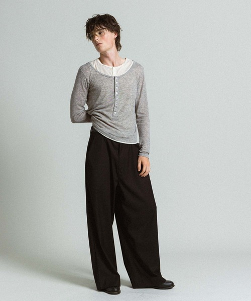 Elanque(エランク)の「ensemble henley L/S / アンサンブルヘンリーネックロンT(Tシャツ/カットソー・メンズ・ネイビー/グレー・MEDIUM/LARGE)」の16枚目の写真