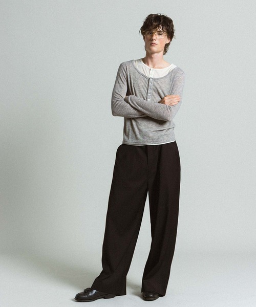 Elanque(エランク)の「ensemble henley L/S / アンサンブルヘンリーネックロンT(Tシャツ/カットソー・メンズ・ネイビー/グレー・MEDIUM/LARGE)」の17枚目の写真