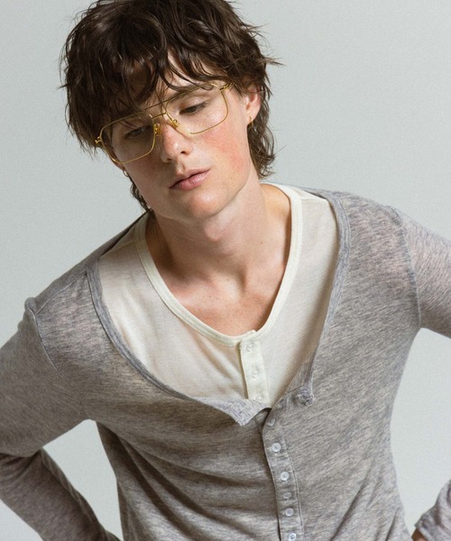 Elanque(エランク)の「ensemble henley L/S / アンサンブルヘンリーネックロンT(Tシャツ/カットソー・メンズ・ネイビー/グレー・MEDIUM/LARGE)」の9枚目の写真