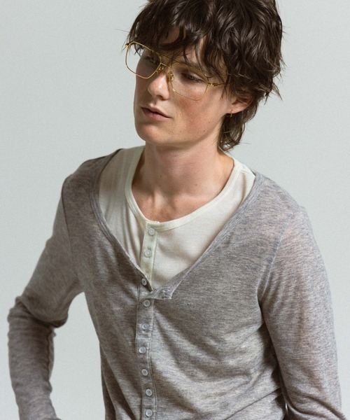 Elanque(エランク)の「ensemble henley L/S / アンサンブルヘンリーネックロンT(Tシャツ/カットソー・メンズ・ネイビー/グレー・MEDIUM/LARGE)」の10枚目の写真