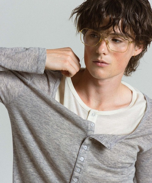 Elanque(エランク)の「ensemble henley L/S / アンサンブルヘンリーネックロンT(Tシャツ/カットソー・メンズ・ネイビー/グレー・MEDIUM/LARGE)」の12枚目の写真