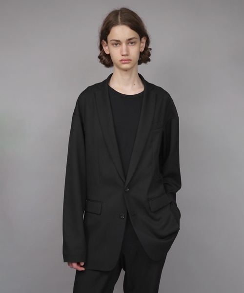 ato(アトウ)の「2 BUTTON NEW RECYCLE POLYESTER JACKET(テーラードジャケット・メンズ・ベージュ/ブラック/トップグレー・44/48/46)」の1枚目の写真