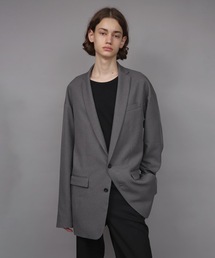 CLEL】Wool Blend Herringbone Tweed Tailored Jacket / ウール