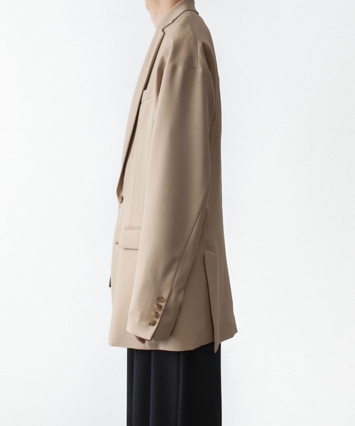 ato(アトウ)の「2 BUTTON NEW RECYCLE POLYESTER JACKET(テーラードジャケット・メンズ・ベージュ/ブラック/トップグレー・44/48/46)」の6枚目の写真