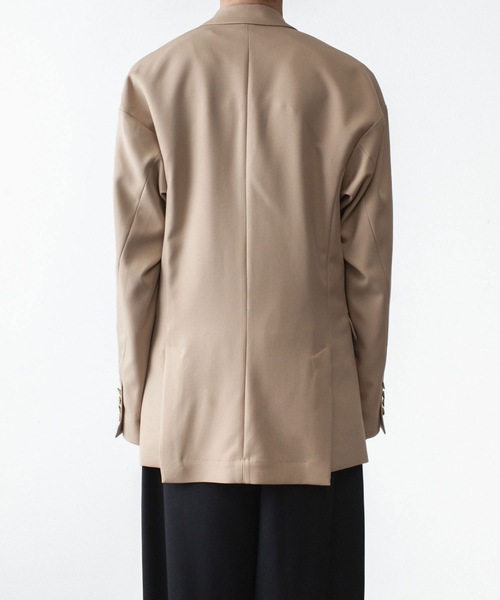ato(アトウ)の「2 BUTTON NEW RECYCLE POLYESTER JACKET(テーラードジャケット・メンズ・ベージュ/ブラック/トップグレー・44/48/46)」の7枚目の写真