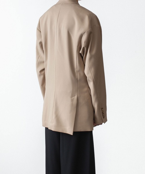 ato(アトウ)の「2 BUTTON NEW RECYCLE POLYESTER JACKET(テーラードジャケット・メンズ・ベージュ/ブラック/トップグレー・44/48/46)」の8枚目の写真