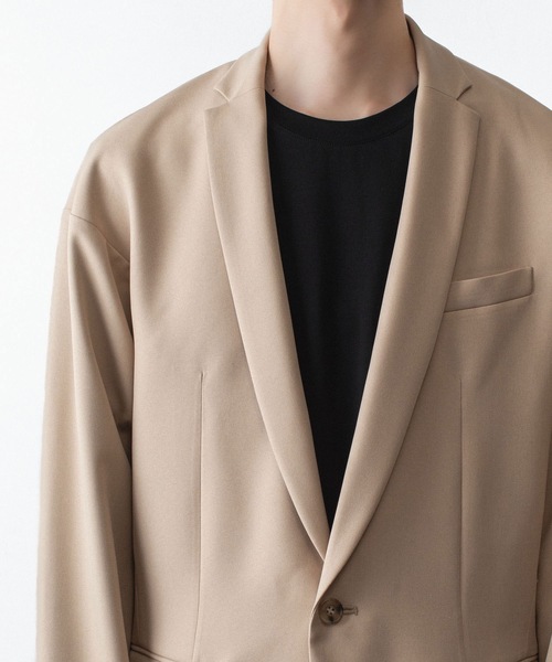 ato(アトウ)の「2 BUTTON NEW RECYCLE POLYESTER JACKET(テーラードジャケット・メンズ・ベージュ/ブラック/トップグレー・44/48/46)」の10枚目の写真