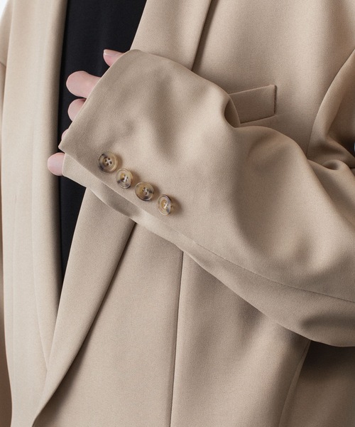 ato(アトウ)の「2 BUTTON NEW RECYCLE POLYESTER JACKET(テーラードジャケット・メンズ・ベージュ/ブラック/トップグレー・44/48/46)」の13枚目の写真