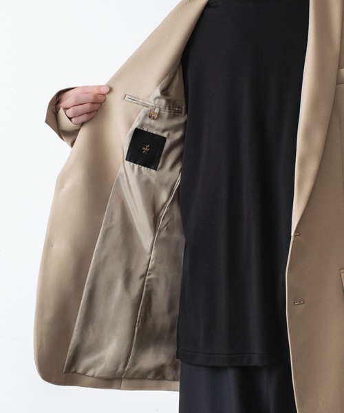ato(アトウ)の「2 BUTTON NEW RECYCLE POLYESTER JACKET(テーラードジャケット・メンズ・ベージュ/ブラック/トップグレー・44/48/46)」の14枚目の写真