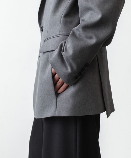ato(アトウ)の「2 BUTTON NEW RECYCLE POLYESTER JACKET(テーラードジャケット・メンズ・ベージュ/ブラック/トップグレー・44/48/46)」の22枚目の写真