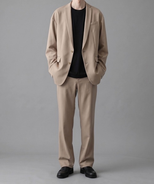 ato(アトウ)の「2 BUTTON NEW RECYCLE POLYESTER JACKET(テーラードジャケット・メンズ・ベージュ/ブラック/トップグレー・44/48/46)」の15枚目の写真