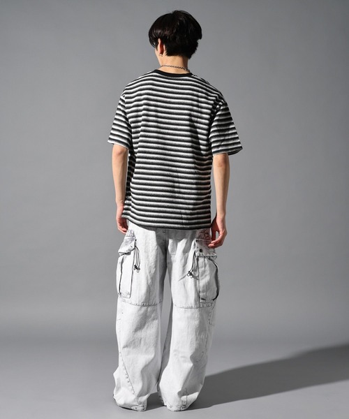 LAND MUSEUM（ランドミュージアム）の「LAND MUSEUM／ベーシックボーダーＴ（Tシャツ/カットソー・メンズ・アイボリー/ブラック・FREE）」の5枚目の写真