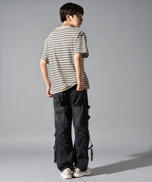 LAND MUSEUM（ランドミュージアム）の「LAND MUSEUM／ベーシックボーダーＴ（Tシャツ/カットソー・メンズ・アイボリー/ブラック・FREE）」の10枚目の写真