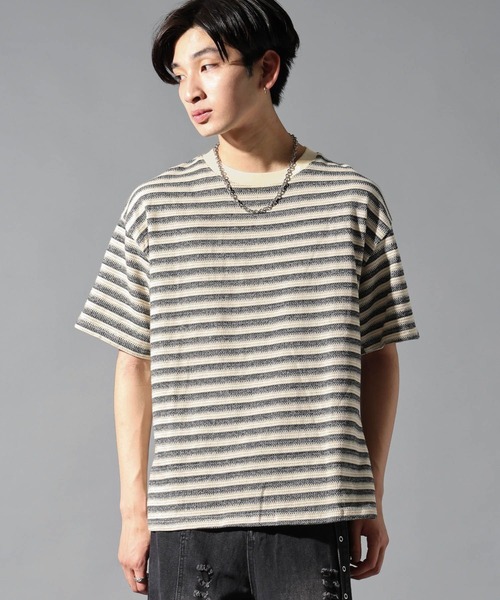 LAND MUSEUM（ランドミュージアム）の「LAND MUSEUM／ベーシックボーダーＴ（Tシャツ/カットソー・メンズ・アイボリー/ブラック・FREE）」の11枚目の写真