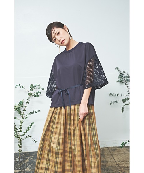 maarook(マルーク)の「2wayチュールロングスカート(スカート・レディース・ネイビー/ベージュ・F)」の17枚目の写真