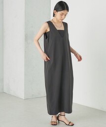 Wai+:〈接触冷感 / 吸水速乾 / 洗濯機可能〉タイプライター コクーン ワンピース
