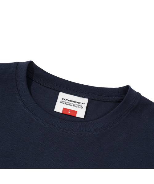 EXTRAORDINARY(エクストラオーディナリー)の「ヘビコットン EX ヴィンテージロゴTシャツ ネイビー(Tシャツ/カットソー・メンズ・その他・LARGE/MEDIUM/X-LARGE/XX-LARGE)」の4枚目の写真