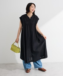 フレンチスリーブシャーリングワンピース