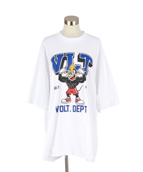 a.p.o.v.(エーピーオービー)の「a.p.o.v. マッスルキャラプリントスーパーオーバーサイズコットンTシャツ(Tシャツ/カットソー・メンズ・ブラック/ブルー/ホワイト・ONESIZE)」の12枚目の写真