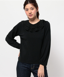 【mystic】衿フリルニットソー