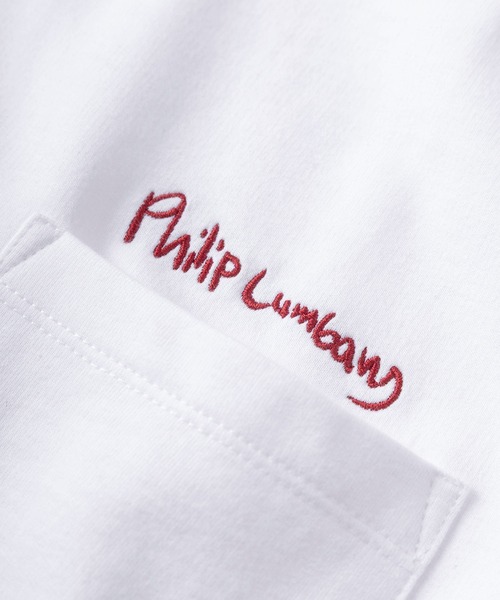 Philip Lumbang(フィリップランバン)の「【75】【Philip Lumbang/フィリップ・ランバン】 ブランドロゴ刺繍 ミニ裏毛 ポケット クルーネック Tシャツ ユニセックス【セットアップ可能】(Tシャツ/カットソー・メンズ・ブラック/ホワイト/ネイビー/グレー・M/XL/L)」の8枚目の写真