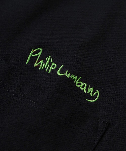 Philip Lumbang(フィリップランバン)の「【75】【Philip Lumbang/フィリップ・ランバン】 ブランドロゴ刺繍 ミニ裏毛 ポケット クルーネック Tシャツ ユニセックス【セットアップ可能】(Tシャツ/カットソー・メンズ・ブラック/ホワイト/ネイビー/グレー・M/XL/L)」の10枚目の写真