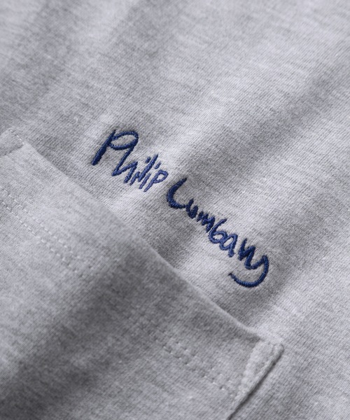 Philip Lumbang(フィリップランバン)の「【75】【Philip Lumbang/フィリップ・ランバン】 ブランドロゴ刺繍 ミニ裏毛 ポケット クルーネック Tシャツ ユニセックス【セットアップ可能】(Tシャツ/カットソー・メンズ・ブラック/ホワイト/ネイビー/グレー・M/XL/L)」の12枚目の写真