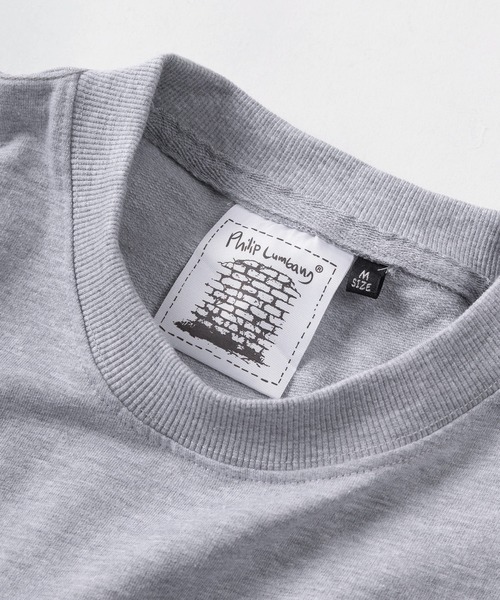Philip Lumbang(フィリップランバン)の「【75】【Philip Lumbang/フィリップ・ランバン】 ブランドロゴ刺繍 ミニ裏毛 ポケット クルーネック Tシャツ ユニセックス【セットアップ可能】(Tシャツ/カットソー・メンズ・ブラック/ホワイト/ネイビー/グレー・M/XL/L)」の15枚目の写真