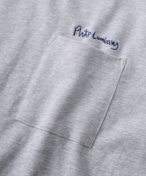Philip Lumbang(フィリップランバン)の「【75】【Philip Lumbang/フィリップ・ランバン】 ブランドロゴ刺繍 ミニ裏毛 ポケット クルーネック Tシャツ ユニセックス【セットアップ可能】(Tシャツ/カットソー・メンズ・ブラック/ホワイト/ネイビー/グレー・M/XL/L)」の16枚目の写真
