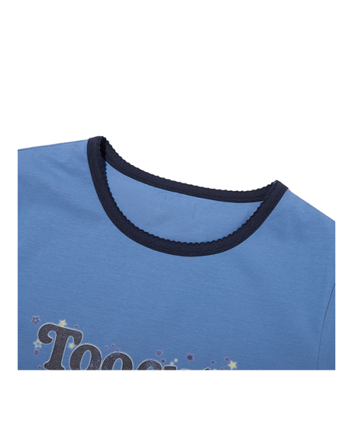 KIRSH（キルシー）の「キルシ メロウ スローガングラフィック スリムフィットTシャツ [ブルー]（Tシャツ/カットソー・レディース・その他・SMALL/MEDIUM）」の3枚目の写真
