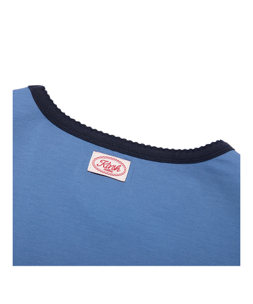 KIRSH（キルシー）の「キルシ メロウ スローガングラフィック スリムフィットTシャツ [ブルー]（Tシャツ/カットソー・レディース・その他・SMALL/MEDIUM）」の6枚目の写真