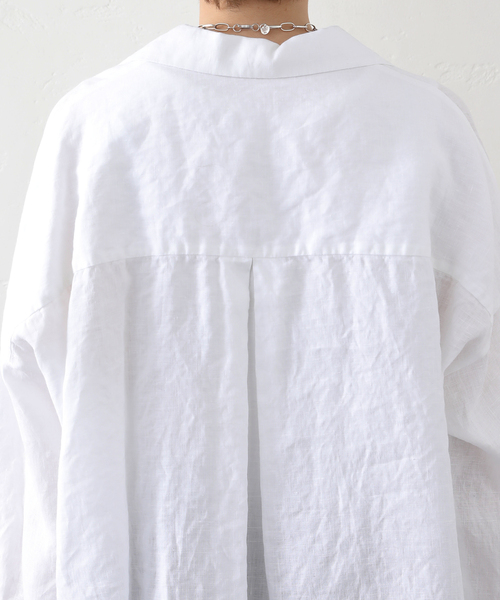 JOURNAL STANDARD LUXE(ジャーナルスタンダード ラックス)の「《追加》リネンワッシャー スキッパーシャツ(シャツ/ブラウス・レディース・ブラック/ホワイト・FREE)」の18枚目の写真