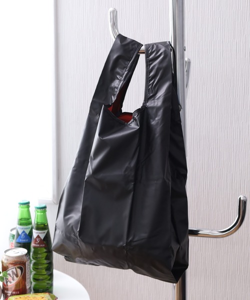 392 plusm(サンキューニプリュスエム)の「392plusm PU ECO BAG_S サンキューニ プリュスエム ピーユー エコバッグ エス ムジ(エコバッグ/サブバッグ・レディース・ブルー/ブラック/イエロー/レッド・ONE)」の1枚目の写真