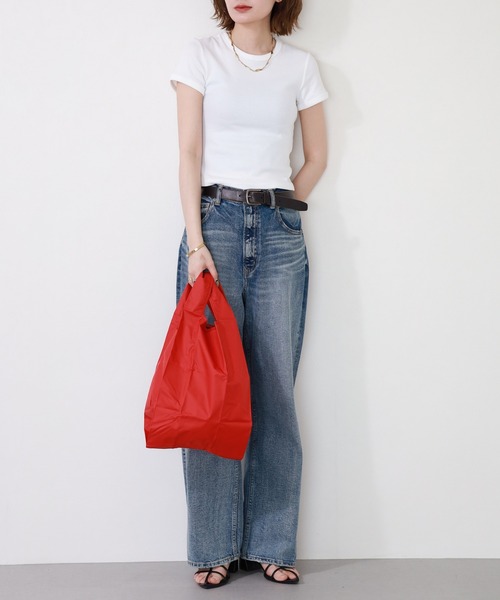 392 plusm(サンキューニプリュスエム)の「392plusm PU ECO BAG_S サンキューニ プリュスエム ピーユー エコバッグ エス ムジ(エコバッグ/サブバッグ・レディース・ブルー/ブラック/イエロー/レッド・ONE)」の19枚目の写真