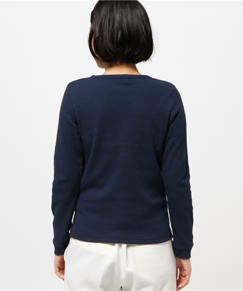 VENCEEXCHANGE（ヴァンスエクスチェンジ）の「ワッフルヘンリーネック長袖（Tシャツ/カットソー・レディース・ネイビー/オフホワイト/グレー・MEDIUM）」の6枚目の写真