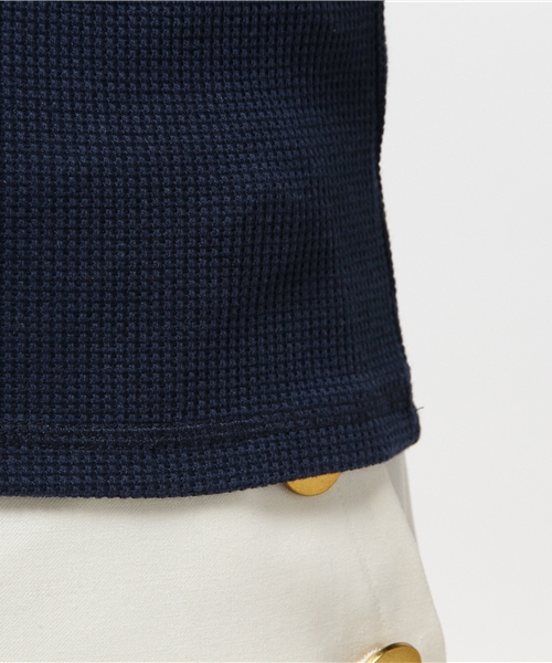 VENCEEXCHANGE（ヴァンスエクスチェンジ）の「ワッフルヘンリーネック長袖（Tシャツ/カットソー・レディース・ネイビー/オフホワイト/グレー・MEDIUM）」の10枚目の写真