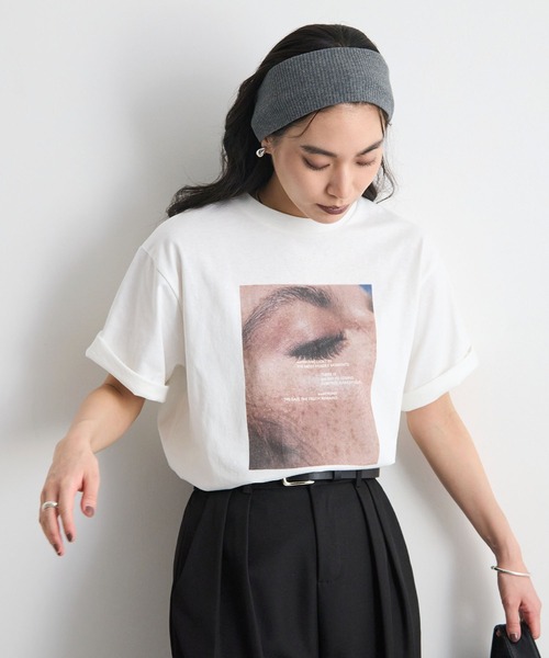STELLA FISH（ステラフィッシュ）の「天竺フォトプリントTシャツ（Tシャツ/カットソー・レディース・ホワイト系その他2/ホワイト・FREE）」の6枚目の写真