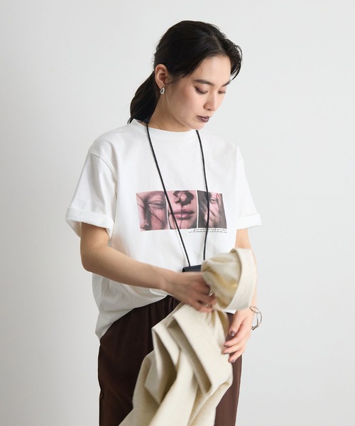 STELLA FISH（ステラフィッシュ）の「天竺フォトプリントTシャツ（Tシャツ/カットソー・レディース・ホワイト系その他2/ホワイト・FREE）」の14枚目の写真