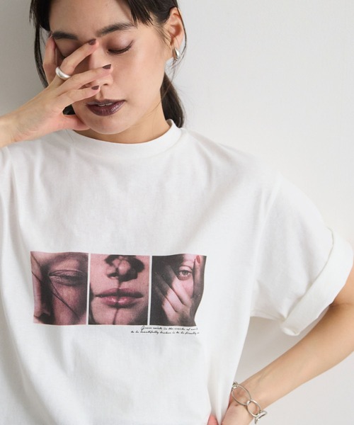 STELLA FISH（ステラフィッシュ）の「天竺フォトプリントTシャツ（Tシャツ/カットソー・レディース・ホワイト系その他2/ホワイト・FREE）」の15枚目の写真