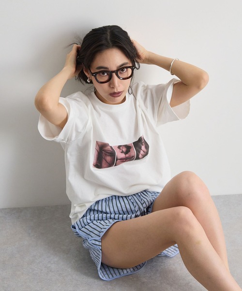 STELLA FISH（ステラフィッシュ）の「天竺フォトプリントTシャツ（Tシャツ/カットソー・レディース・ホワイト系その他2/ホワイト・FREE）」の17枚目の写真