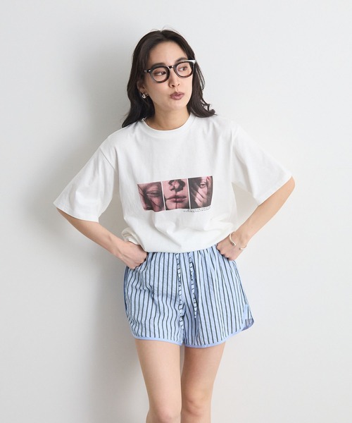 STELLA FISH（ステラフィッシュ）の「天竺フォトプリントTシャツ（Tシャツ/カットソー・レディース・ホワイト系その他2/ホワイト・FREE）」の18枚目の写真